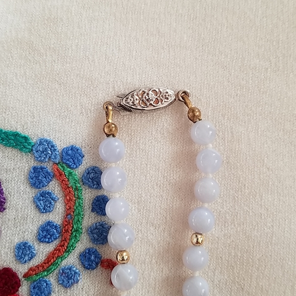 Blue Lace Agate Elephant Necklace - Picture 6 of 7